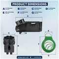 Adjustable Universal Deck Plate and Deck Fill Key with Floating Green Keychain, Fits Standard 8-Point Winch Sockets & Dual-Hole Deck Fittings, Nylon - 5068-4495-G-KIT - Five Oceans