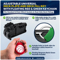 Adjustable Universal Deck Plate and Deck Fill Key with Floating Green/Red Keychain, Fits Standard 8-Point Winch Sockets & Dual-Hole Deck Fittings, Nylon, 2-Pack - 5068-4495-R-G-KIT-M2 - Five Oceans