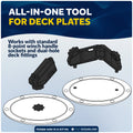 Adjustable Universal Deck Plate and Deck Fill Key with Floating Green/Red Keychain, Fits Standard 8-Point Winch Sockets & Dual-Hole Deck Fittings, Nylon, 2-Pack - 5068-4495-R-G-KIT-M2 - Five Oceans
