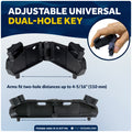 Adjustable Universal Deck Plate and Deck Fill Key with Floating Green/Red Keychain, Fits Standard 8-Point Winch Sockets & Dual-Hole Deck Fittings, Nylon, 2-Pack - 5068-4495-R-G-KIT-M2 - Five Oceans
