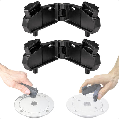 Adjustable Universal Deck Plate and Deck Fill Key, Fits Standard 8-Point Winch Sockets & Dual-Hole Deck Fittings, Nylon, 2-Pack - FO5068-M2 - Five Oceans