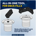 Adjustable Universal Deck Plate and Deck Fill Key, Fits Standard 8-Point Winch Sockets & Dual-Hole Deck Fittings, Nylon, 2-Pack - FO5068-M2 - Five Oceans