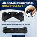Adjustable Universal Deck Plate and Deck Fill Key, Fits Standard 8-Point Winch Sockets & Dual-Hole Deck Fittings, Nylon, 2-Pack - FO5068-M2 - Five Oceans