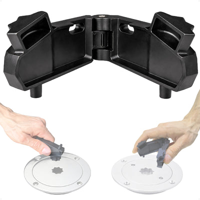 Adjustable Universal Deck Plate and Deck Fill Key, Fits Standard 8-Point Winch Sockets & Dual-Hole Deck Fittings, Nylon - FO5068 - Five Oceans