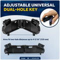 Adjustable Universal Deck Plate and Deck Fill Key, Fits Standard 8-Point Winch Sockets & Dual-Hole Deck Fittings, Nylon - FO5068 - Five Oceans