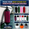Inflatable Boat Fender, Marine Vinyl - Cranberry/Black, 2-Pack - Pro Fender Series
