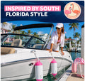 Inflatable Boat Fender, Marine Vinyl - White/Pink, 2-Pack - Pro Fender Series