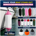 Inflatable Boat Fender, Marine Vinyl - White/Pink, 2-Pack - Pro Fender Series