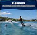 Inflatable Boat Buoy, Marine Vinyl – Gray/Black, 2-Pack - Pro Buoy Series