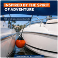 9" x 11" Inflatable Boat Buoy, Marine-Grade PVC - Orange/Black, 2-Pack
