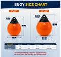 Inflatable Boat Buoy, Marine Vinyl – Orange/Black, 2-Pack - Pro Buoy Series