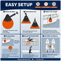 9" x 11" Inflatable Boat Buoy, Marine-Grade PVC - Orange/Black, 2-Pack