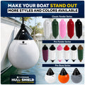 Inflatable Boat Buoy, Marine Vinyl – White/Black, 2-Pack - Pro Buoy Series