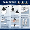 Inflatable Boat Buoy, Marine Vinyl – White/Black, 2-Pack - Pro Buoy Series