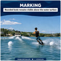 Inflatable Boat Buoy, Marine Vinyl – White/Black, 2-Pack - Pro Buoy Series