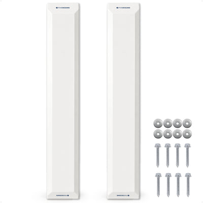 48" Piling Post Dock Bumpers, Marine-Grade PVC - White, 2-Pack