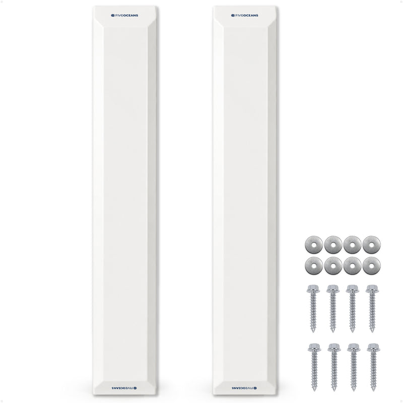 48" Piling Post Dock Bumpers, Marine-Grade PVC - White, 2-Pack