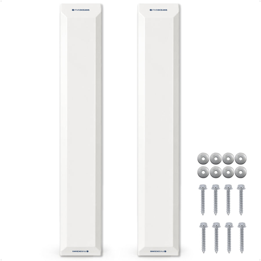 48" Piling Post Dock Bumpers, Marine-Grade PVC - White, 2-Pack