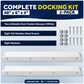 48" Piling Post Dock Bumpers, Marine-Grade PVC - White, 2-Pack
