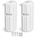 15.2" x 6" x 5.2" Inflatable Side Dock Bumpers, Marine-Grade PVC - White, 2-Pack