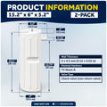 15.2" x 6" x 5.2" Inflatable Side Dock Bumpers, Marine-Grade PVC - White, 2-Pack