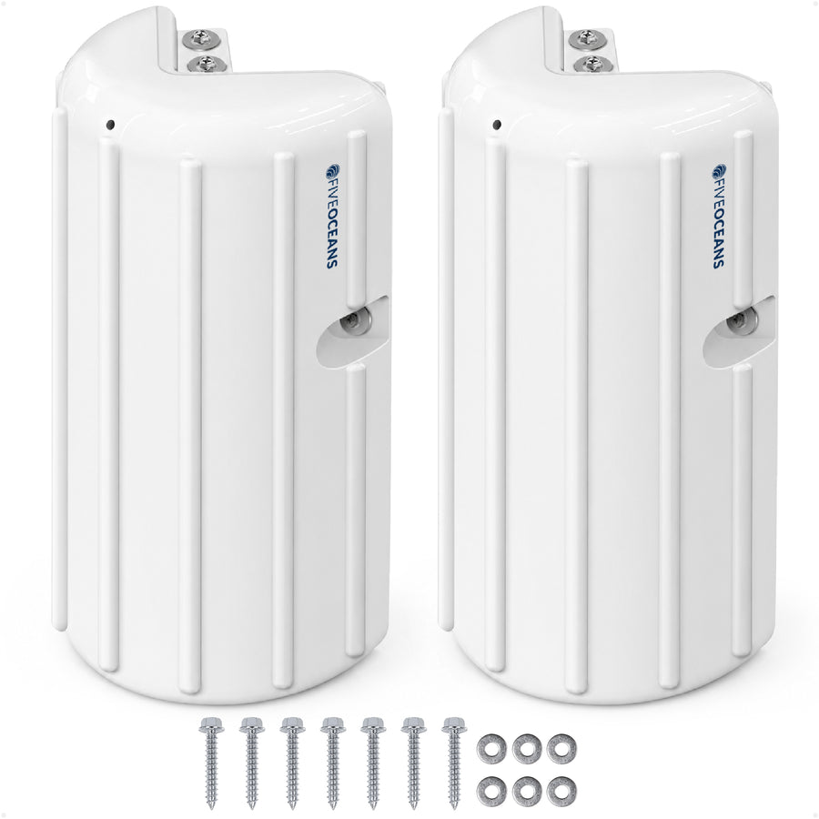 8" X 15.2" Inflatable Corner Dock Bumpers, Marine-Grade PVC White, 2-Pack