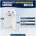 8" X 15.2" Inflatable Corner Dock Bumpers, Marine-Grade PVC White, 2-Pack