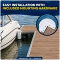 8" X 15.2" Inflatable Corner Dock Bumpers, Marine-Grade PVC White, 2-Pack