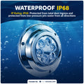 3-5/8" LED Underwater Light, Blue, AISI316 Stainless Steel Bezel - 2500LM, 12-30V