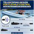 Heavy Duty Telescopic Tiller Extension Handle, Extend from 25.5" – 40"