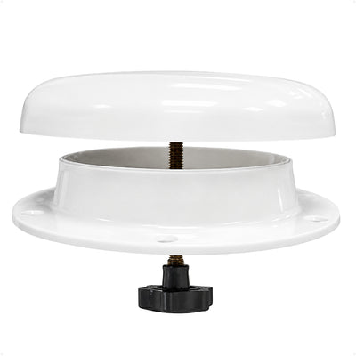 Mushroom Vent Cap with Mosquito Screen, White ABS