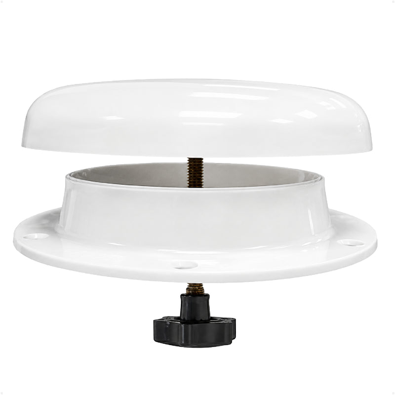 Mushroom Vent Cap with Mosquito Screen, White ABS