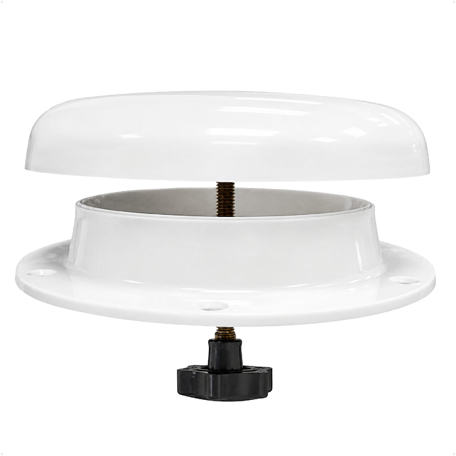 Mushroom Vent Cap with Mosquito Screen, White ABS