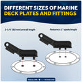 Marine Deck Plate Key, 2 Sizes, Black Nylon, 2-Pack