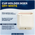 Cup Holder Insert, Off-White Marine-Grade PVC