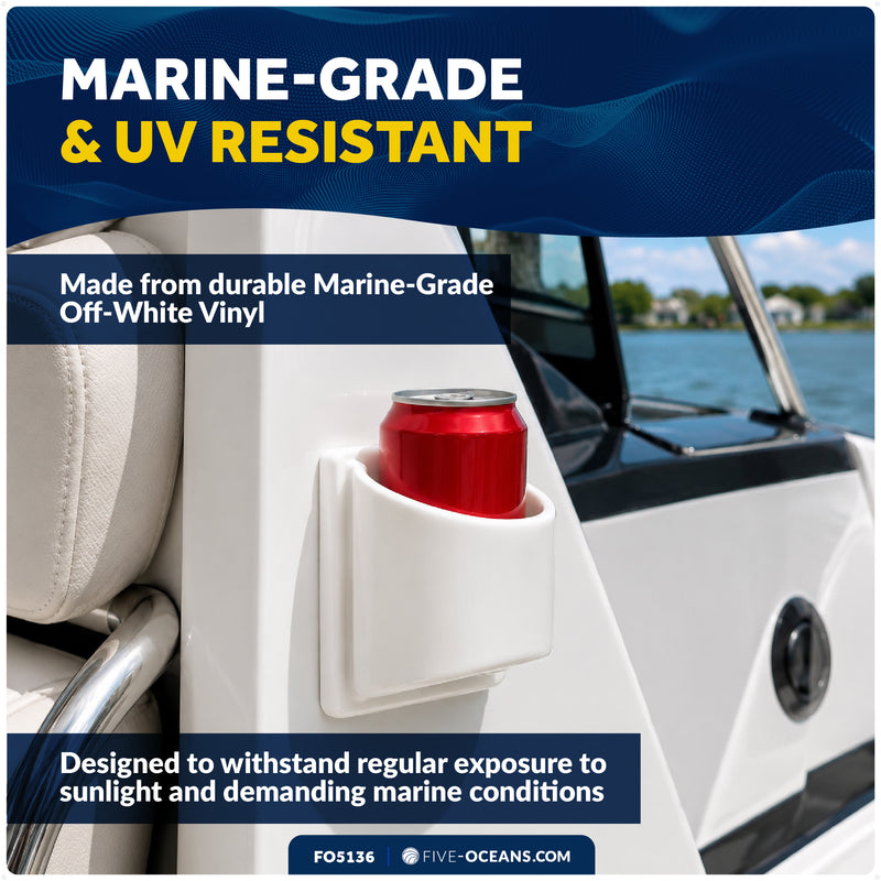 Cup Holder Insert, Off-White Marine-Grade PVC