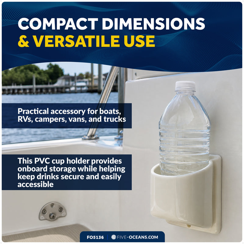 Cup Holder Insert, Off-White Marine-Grade PVC