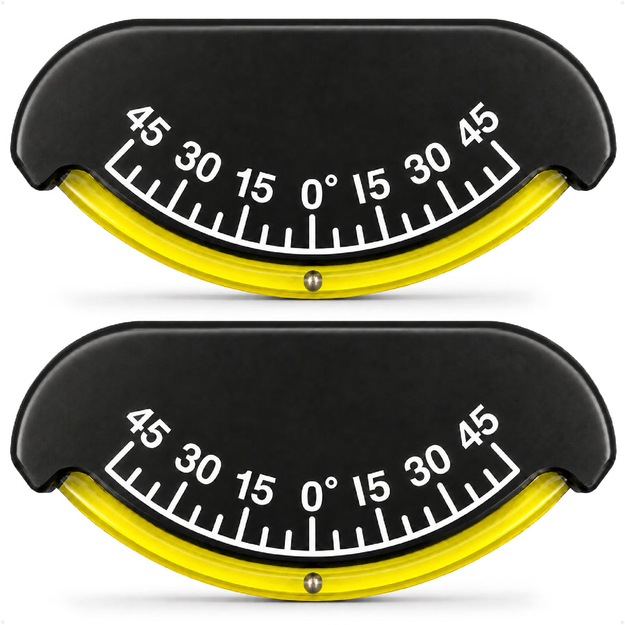 Marine Heel Angle Clinometer, -45 to 45 Degrees, ABS, 2-Pack