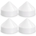 8" Marine Cone Dock Piling Caps, White, 4-Pack