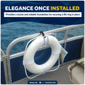 Ring Buoy Bracket, Stainless Steel, Rail Mount, 2-Pack - FO555-M2 - Five Oceans