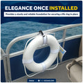 Ring Buoy Bracket, Stainless Steel, Rail Mount - FO555 - Five Oceans