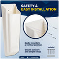 9-1/2" Winch Handle Holder, White PVC - FO570 - Five Oceans