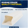 9-1/2" Winch Handle Holder, White PVC - FO570 - Five Oceans