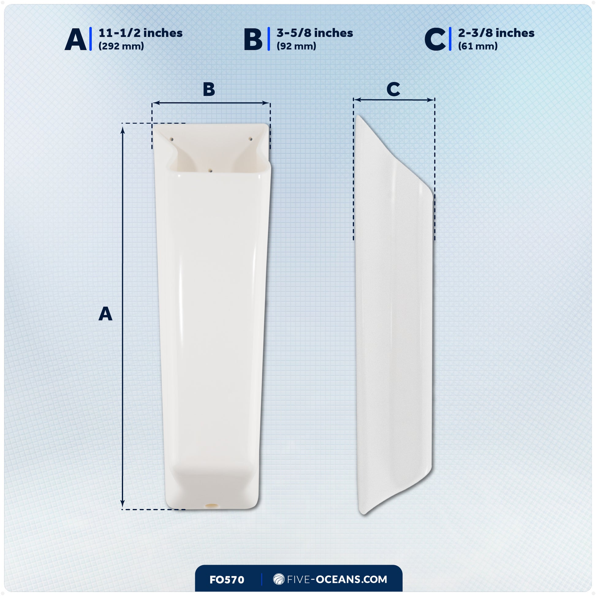 Winch Handle Holder, 9-1/2" Length - FO570 - Five Oceans