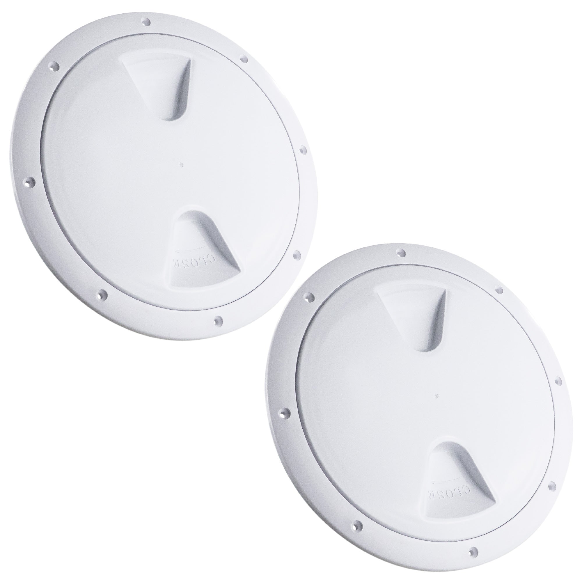 8" Deck Plate, Round, White 2-Pack - FO571-M2
