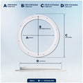 8" Deck Plate, Round, White - FO571 - Five Oceans