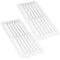 6-Slotted Louvered Ventilators, 4-7/8" x 10-1/4", White, 2-Pack - FO590 - Five Oceans