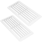 Rectangular Boat Marine Louvered Ventilators, 6 slots White 10-1/4" 2-Pack - FO590-M2