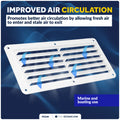 6-Slotted Louvered Ventilators, 4-7/8" x 10-1/4", White - FO590 - Five Oceans