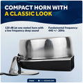 Boat Horn, 120 dB, Stainless Steel Cover, 12V - FO600 - Five Oceans